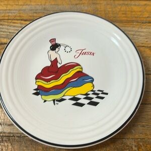 Fiesta dancing lady lunch plate